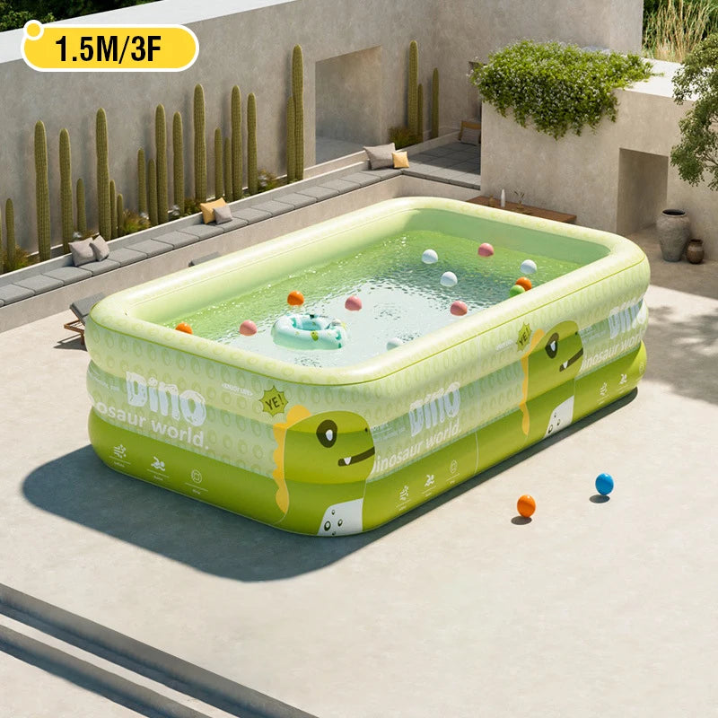 BIG Inflatable Swimming Pool baby Pools 2.6/2.1/1.8/1.5M Removable Above Ground  Children Large Family Party Pools Outdoor games