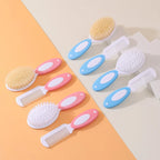 Baby Hair Brush Set for Newborn Toddlers Soft Bristles Silicone Cradle Cap Massaging Brush Infant Hair Care Bathing Soft Comb