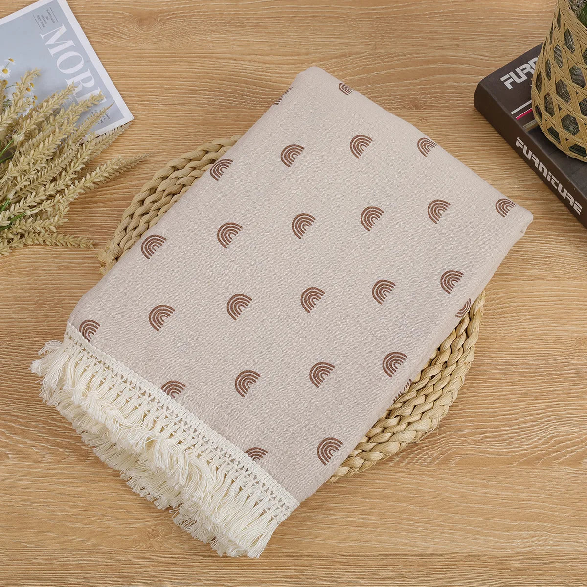 Cute Bear Cotton Baby Blanket for Newborn Plaid Muslin Squares Infant Swaddle Blanket Babies Accessories Bedding Thin Quilt