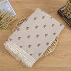 Cute Bear Cotton Baby Blanket for Newborn Plaid Muslin Squares Infant Swaddle Blanket Babies Accessories Bedding Thin Quilt
