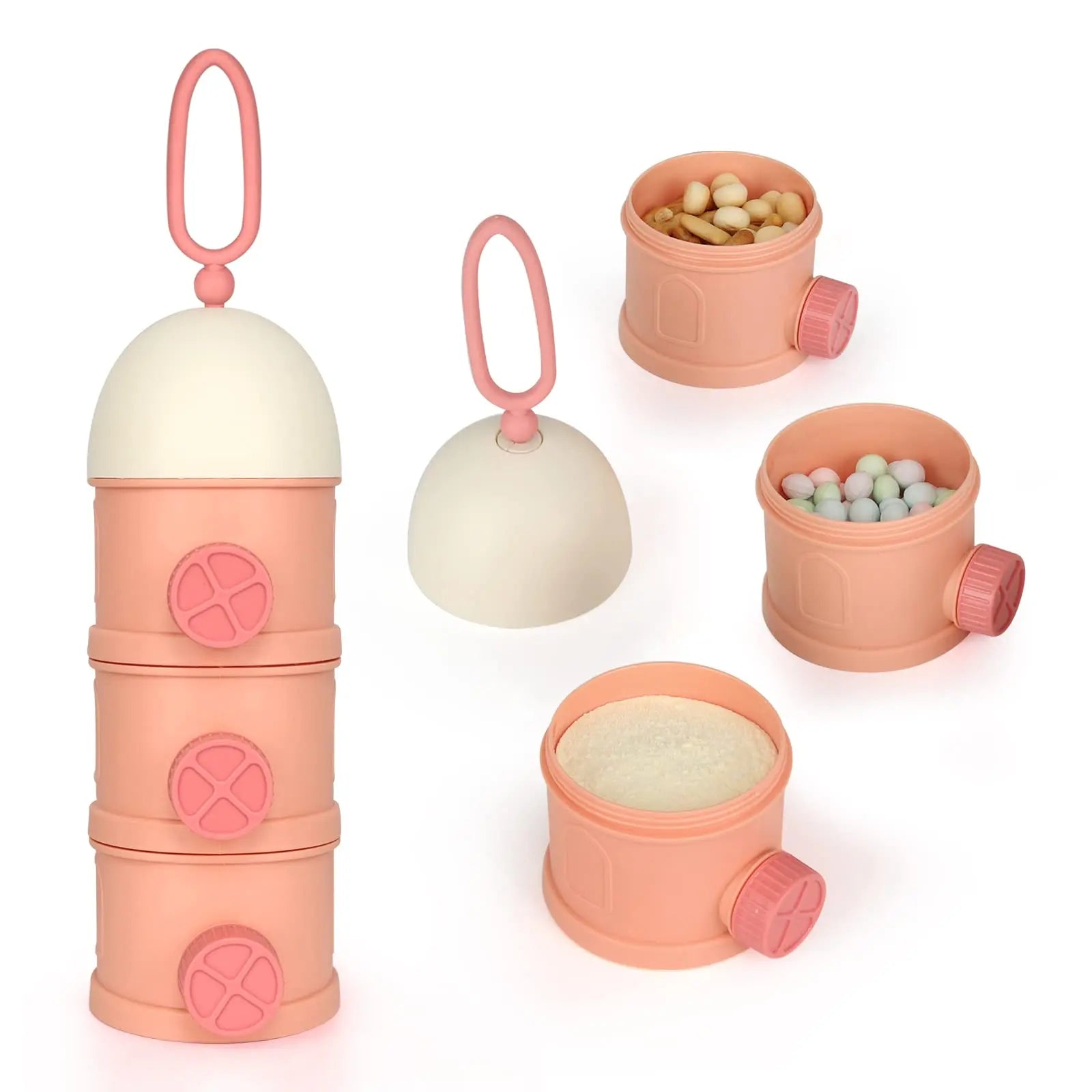 3/4-layer storage box, independent layered milk powder compartments, food storage box, baby food container suitable for travel
