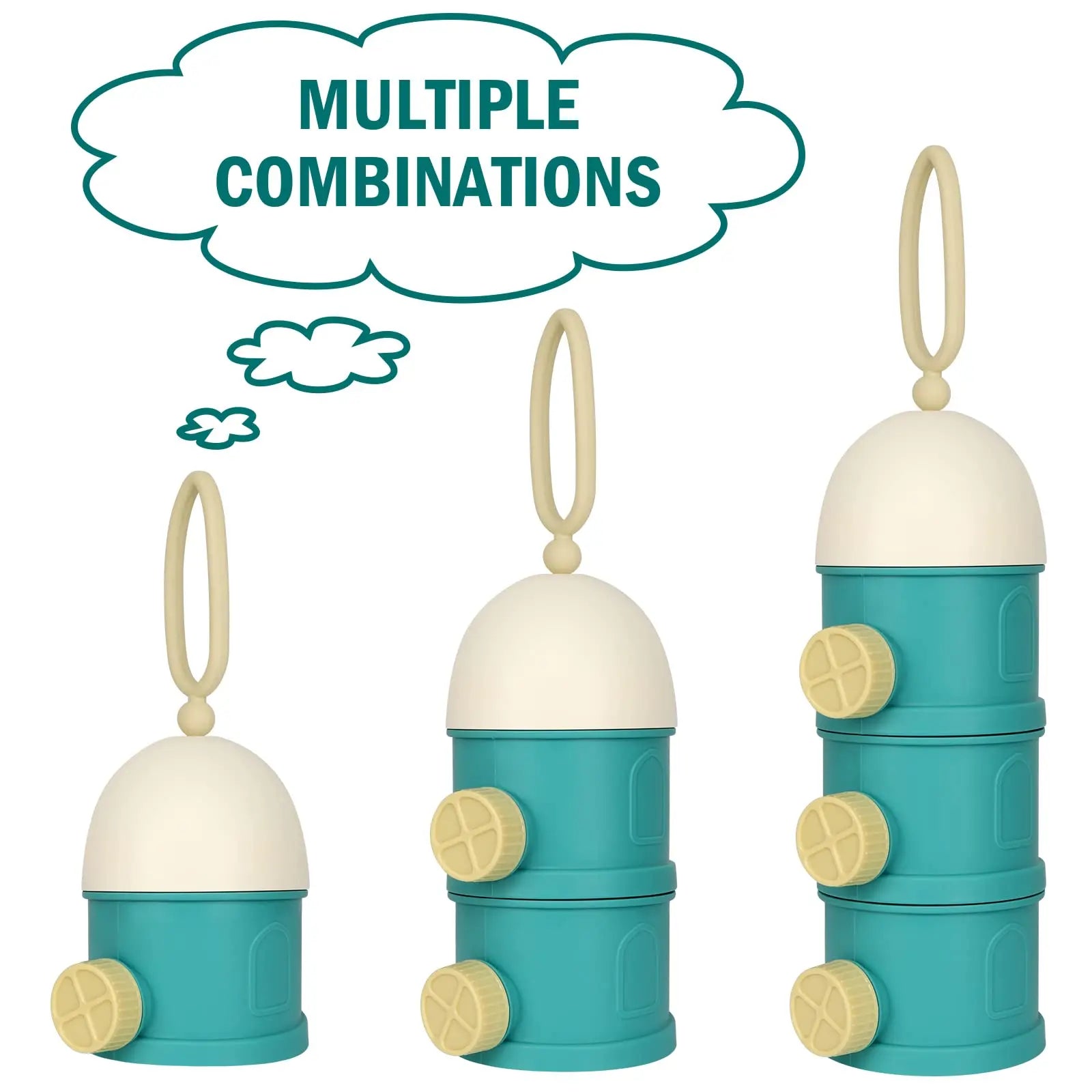 3/4-layer storage box, independent layered milk powder compartments, food storage box, baby food container suitable for travel