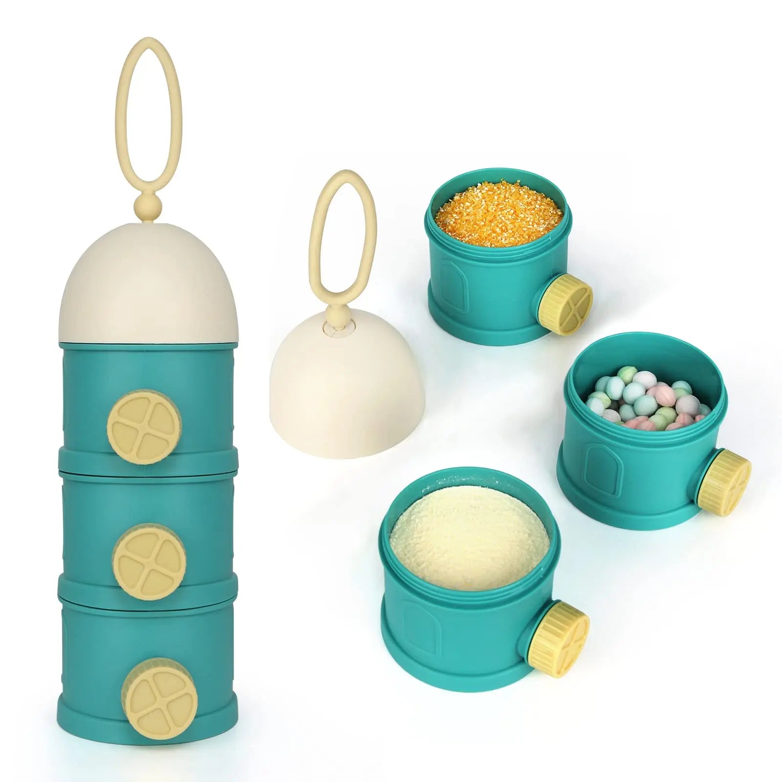 3/4-layer storage box, independent layered milk powder compartments, food storage box, baby food container suitable for travel