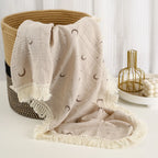 Cute Bear Cotton Baby Blanket for Newborn Plaid Muslin Squares Infant Swaddle Blanket Babies Accessories Bedding Thin Quilt