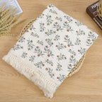 Cute Bear Cotton Baby Blanket for Newborn Plaid Muslin Squares Infant Swaddle Blanket Babies Accessories Bedding Thin Quilt