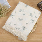 Cute Bear Cotton Baby Blanket for Newborn Plaid Muslin Squares Infant Swaddle Blanket Babies Accessories Bedding Thin Quilt