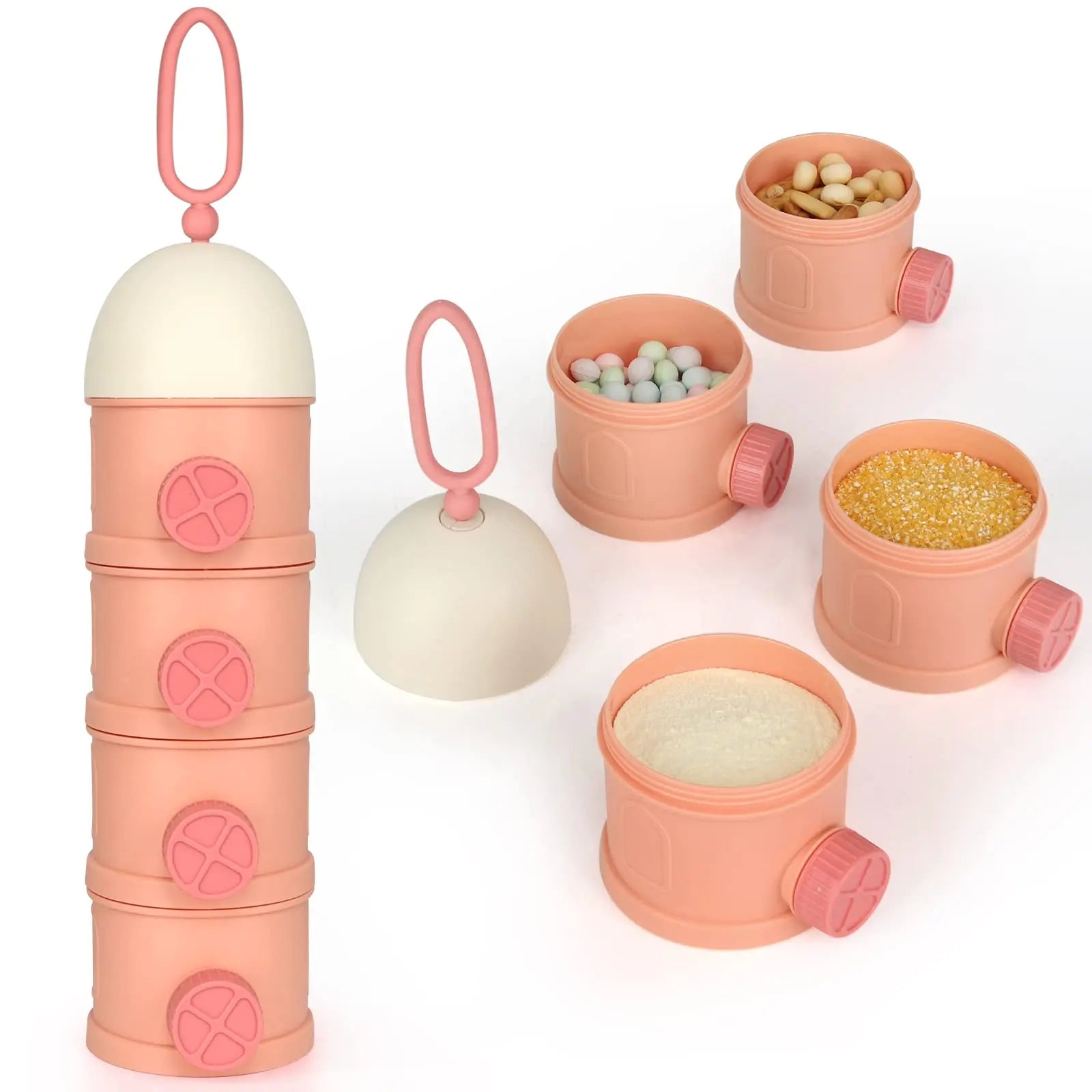 3/4-layer storage box, independent layered milk powder compartments, food storage box, baby food container suitable for travel