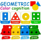 Wooden Shape Sorter & Stacking, Montessori-Inspired Learning Puzzle