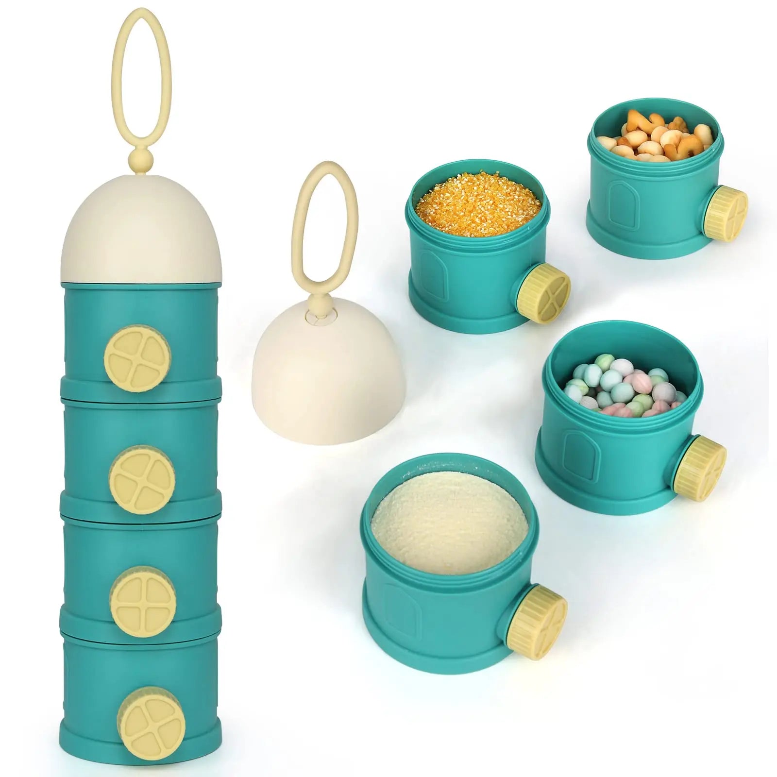3/4-layer storage box, independent layered milk powder compartments, food storage box, baby food container suitable for travel