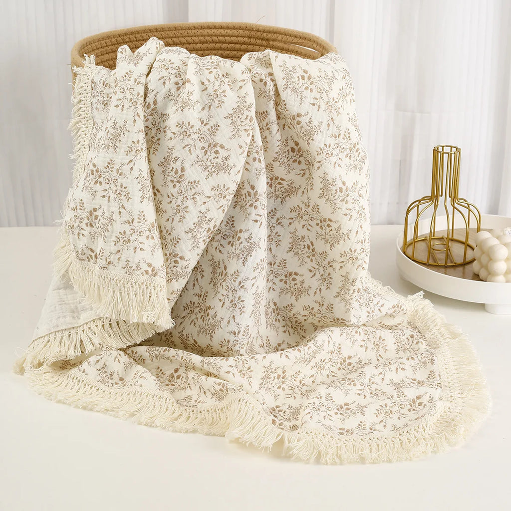 Cute Bear Cotton Baby Blanket for Newborn Plaid Muslin Squares Infant Swaddle Blanket Babies Accessories Bedding Thin Quilt