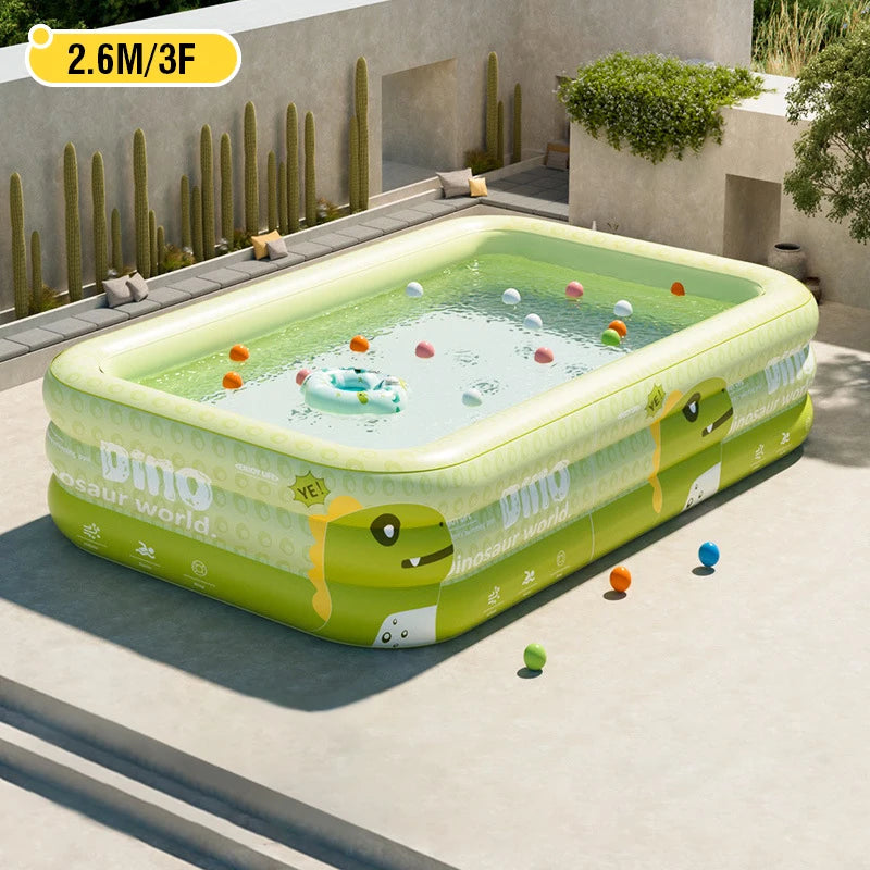 BIG Inflatable Swimming Pool baby Pools 2.6/2.1/1.8/1.5M Removable Above Ground  Children Large Family Party Pools Outdoor games
