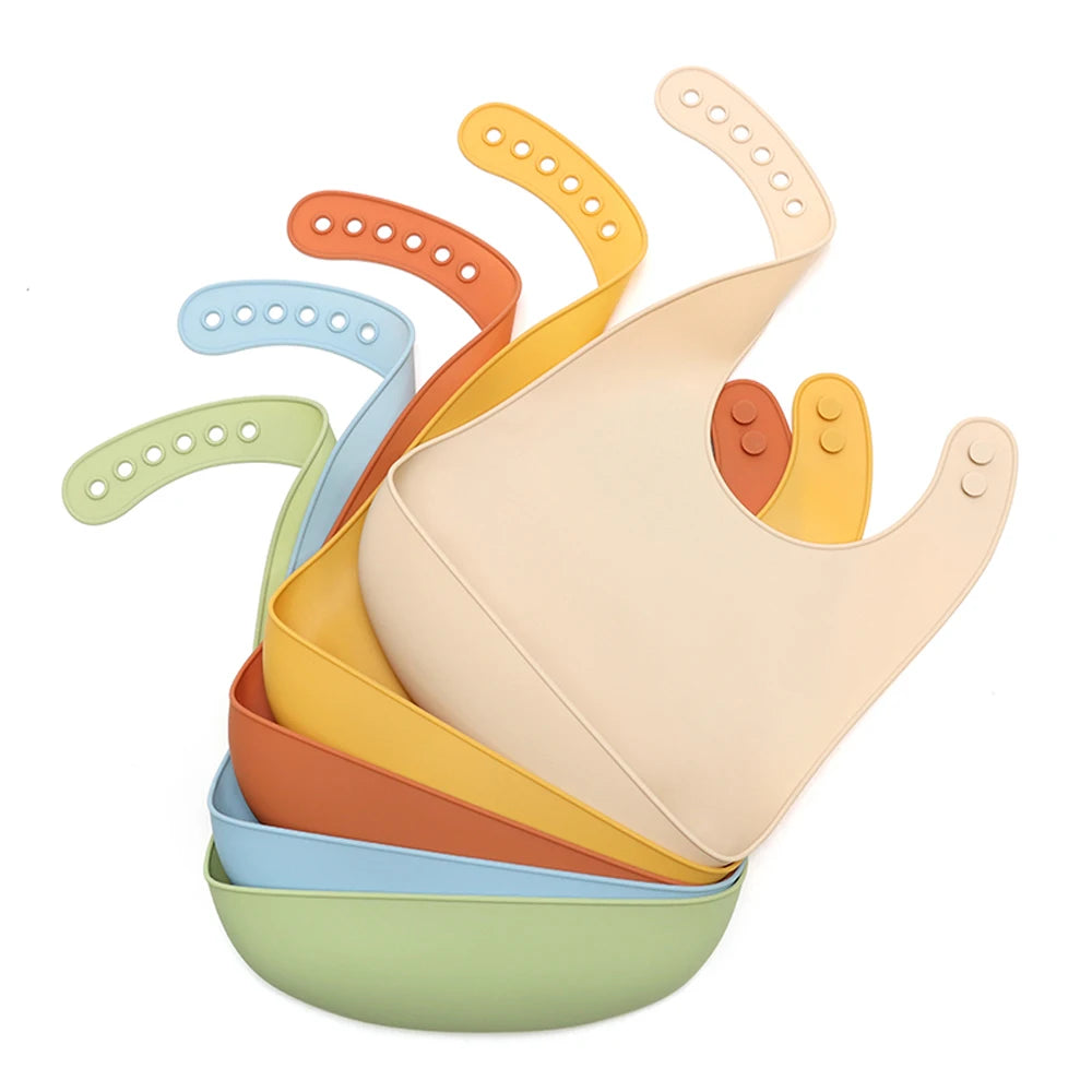 Ultra-Thin Baby Bib, Drool Bib with Custom Name, Food Grade Soft Silicone, Waterproof Feeding Bib for Toddlers, Baby Shower Gift
