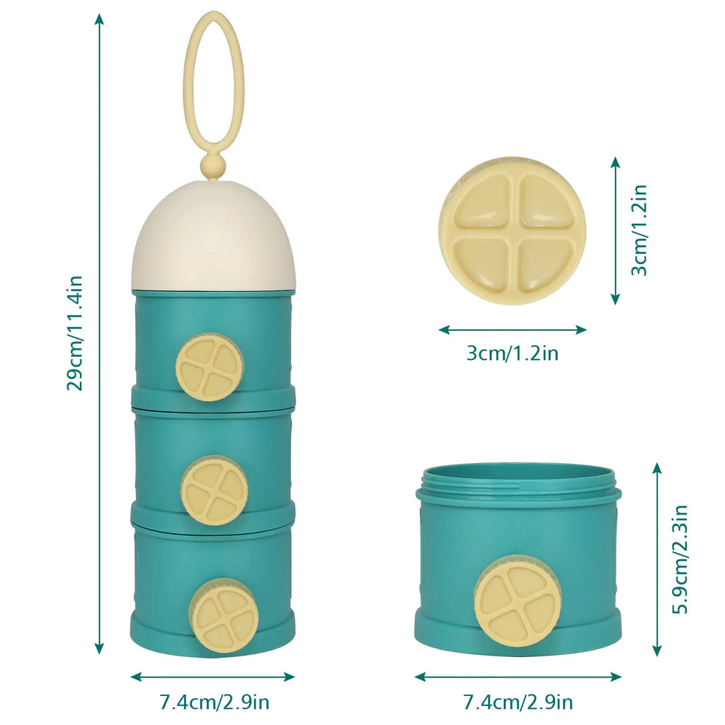 3/4-layer storage box, independent layered milk powder compartments, food storage box, baby food container suitable for travel
