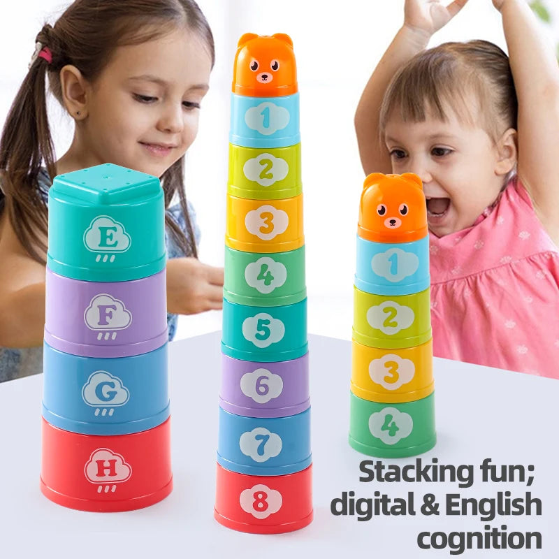Stacking Cups - Toddler Toy Age 1-2 Learning Montessori Toys for 1 Year Old Boy Baby Stacking Cups 12-18 Months