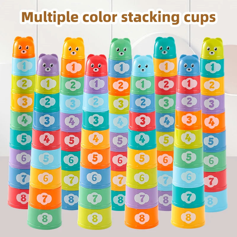 Stacking Cups - Toddler Toy Age 1-2 Learning Montessori Toys for 1 Year Old Boy Baby Stacking Cups 12-18 Months