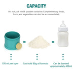 3/4-layer storage box, independent layered milk powder compartments, food storage box, baby food container suitable for travel