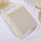 Cute Bear Cotton Baby Blanket for Newborn Plaid Muslin Squares Infant Swaddle Blanket Babies Accessories Bedding Thin Quilt