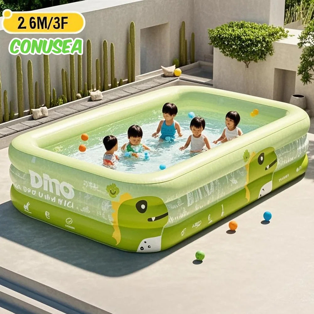 BIG Inflatable Swimming Pool baby Pools 2.6/2.1/1.8/1.5M Removable Above Ground  Children Large Family Party Pools Outdoor games