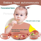 8Pcs/5Pcs Silicone Tableware For Kids Baby Feeding Set